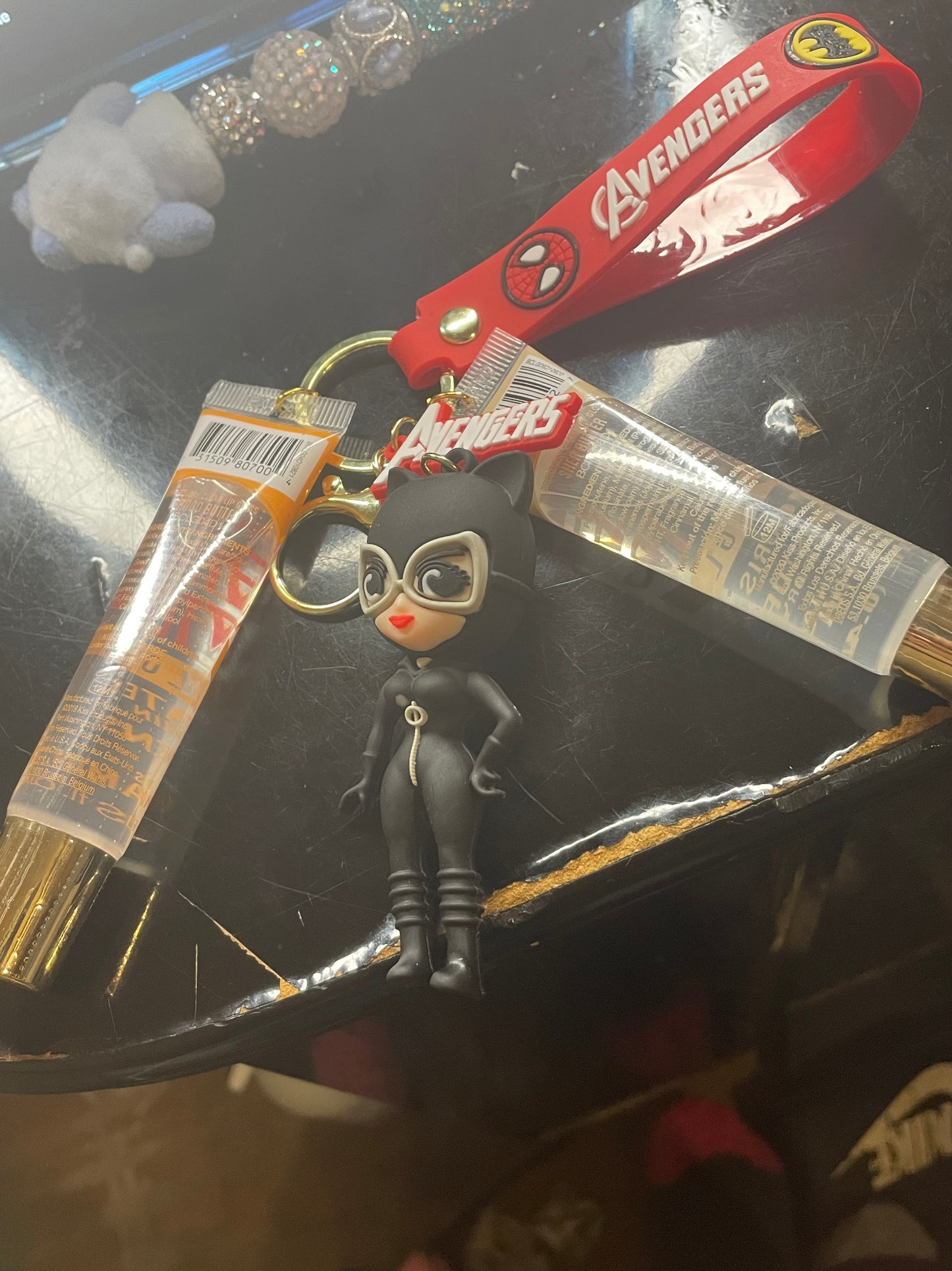 Avengers lipgloss keychain